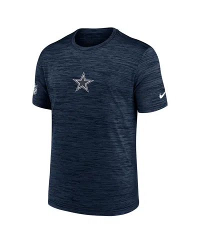 Nike Men's Navy Dallas Cowboys Sideline Velocity Performance T-shirt In Blue