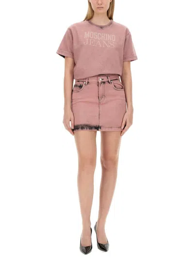 Moschino Jeans High-rise Denim Miniskirt