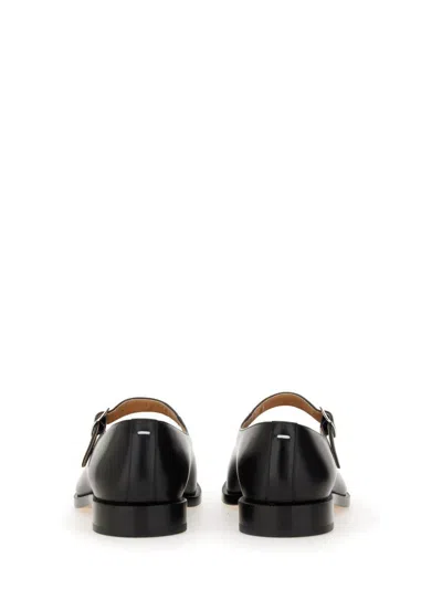 Maison Margiela Tabi Leather Mary Jane In Black
