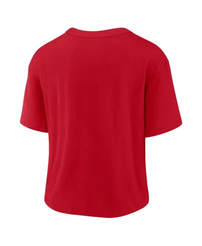 Nike Women's Red/white Philadelphia Phillies Line Up High Hip Fashion T-shirt In Red
