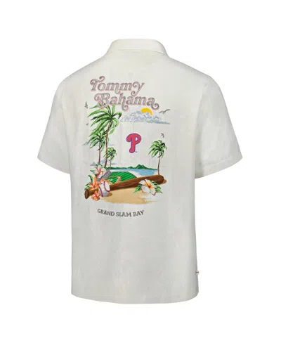 Tommy Bahama White Michigan Wolverines Grand Slam Bay Camp Button-up Shirt In White