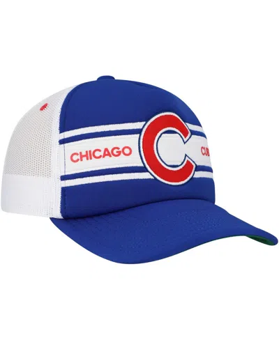 Mitchell & Ness Men's Royal Chicago Cubs Sideline Trucker Adjustable Hat