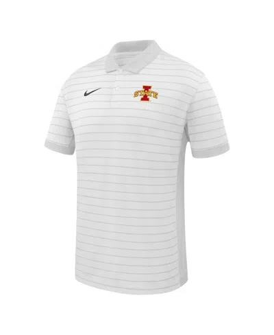 Nike Men's White Iowa State Cyclones 2025 Early Seasonâ Coaches Sideline Victory Stripe Performance Polo  In Gray
