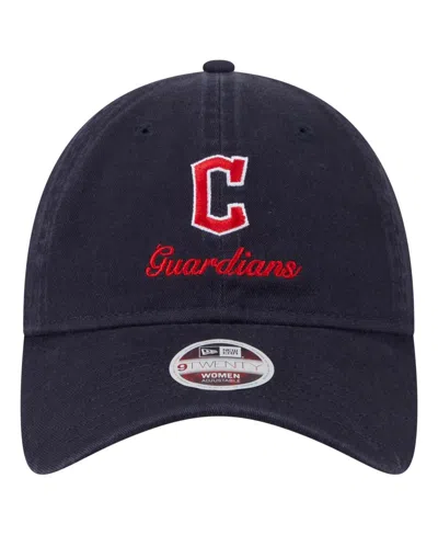 New Era Women's Navy Cleveland Guardians Preppy Team 9twenty Adjustable Hat
