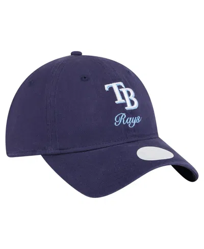New Era Women's Navy Tampa Bay Rays Preppy Team 9twenty Adjustable Hat