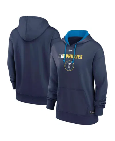 Nike Royal Philadelphia Phillies Authentic Collection City Connect Performance Pullover Hoodie In Blue