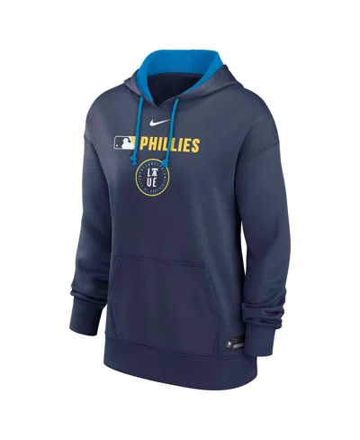 Nike Royal Philadelphia Phillies Authentic Collection City Connect Performance Pullover Hoodie In Blue