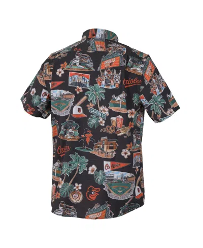 Reyn Spooner Men'sâ Black Baltimore Orioles Scenic Tri-blend Button-down Shirt In Black