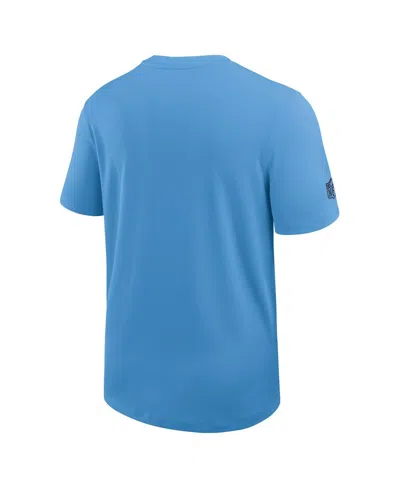 Nike Men's Light Blue Tennessee Titans Sideline Uv Performance Coach T-shirt In Blue