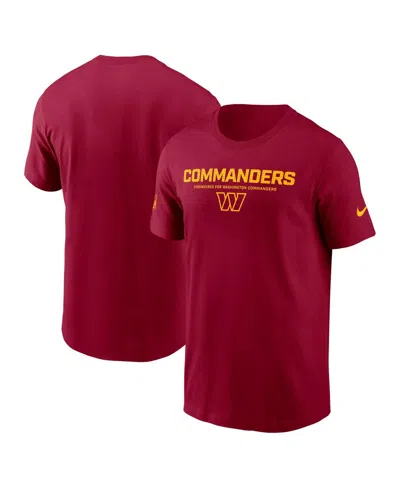 Nike Burgundy Washington Commanders Sideline Performance T-shirt In Red