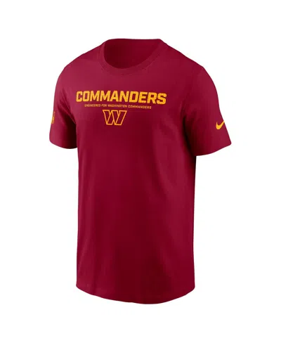 Nike Burgundy Washington Commanders Sideline Performance T-shirt In Red