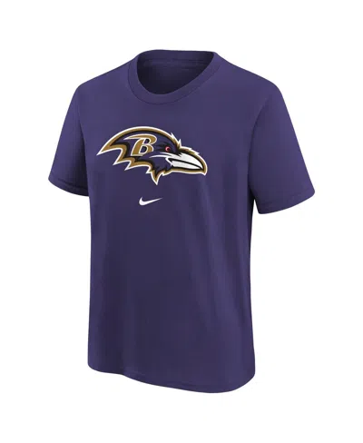 Nike Big Boys And Girls Purple Baltimore Ravens Primary Logo Legend T-shirt In Purple