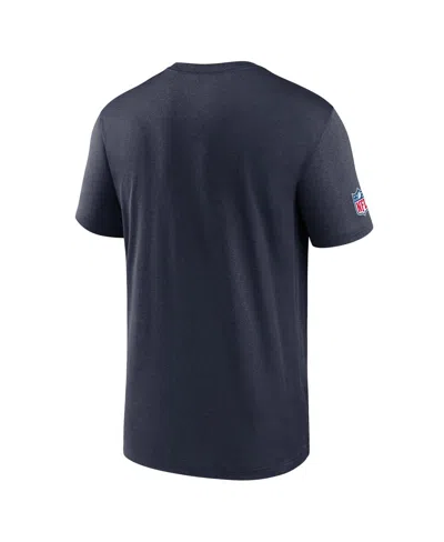 Nike Men's Navy Chicago Bears Sideline Legend Performance T-shirt In Blue
