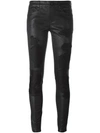 RTA RTA DESTROYED EFFECT SKINNY TROUSERS - BLACK,WLE16911702225