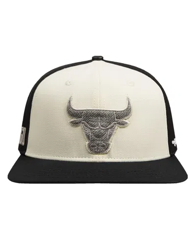 Pro Standard Men'sâ Cream Chicago Bulls French Terry Snapback Hat