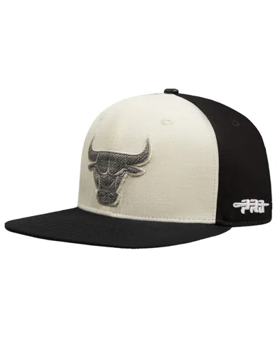 Pro Standard Men'sâ Cream Chicago Bulls French Terry Snapback Hat