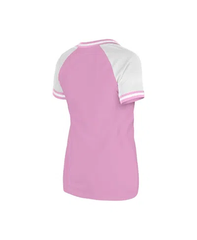 New Era Women's Light Pink Cleveland Guardians Gameday V-neck T-shirt In Pink