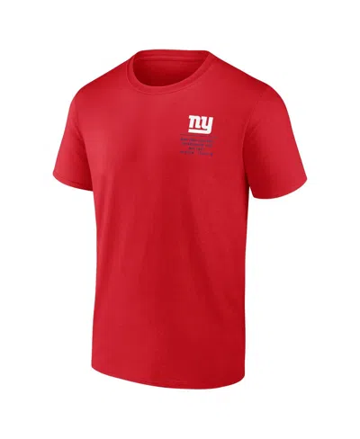 Fanatics Men's Red New York Giants Repeat Stats T-shirt In Red