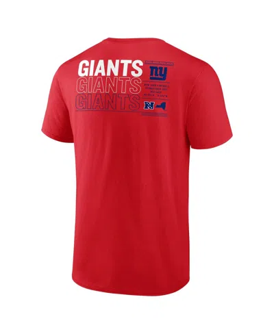 Fanatics Men's Red New York Giants Repeat Stats T-shirt In Red