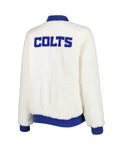 G-iii 4her By Carl Banks Women's Oatmeal/royal Indianapolis Colts Switchback Reversible Full-zip Jacket In Blue