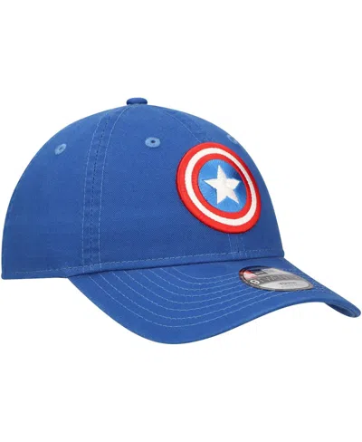 New Era Big Boys And Girls Blue Captain America 9twenty Adjustable Hat In Blue