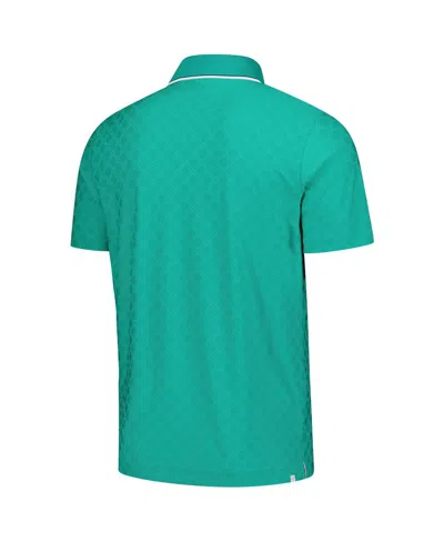 Puma Green Arnold Palmer Invitational Tipped Jacquard Polo In Green