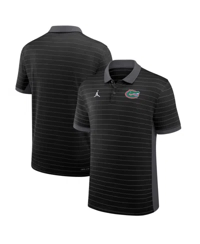 Jordan Men's Black Florida Gators 2025 Early Season Coaches Sideline Victory Stripe Performance Polo Shirt In Black
