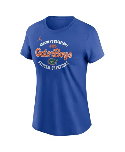Jordan Women's Royal Florida Gators 2025 Ncaa Men's Basketball National Champions Gator Boys T-shirt In Blue