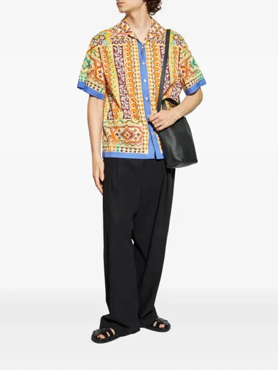 Etro Geometric-patterned Short-sleeve Shirt In Multi