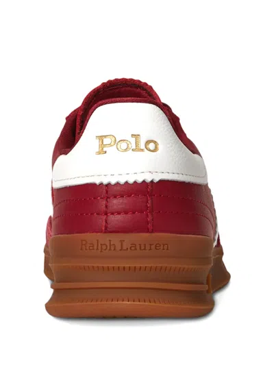 Polo Ralph Lauren Heritage Aera Suede Sneakers In Red