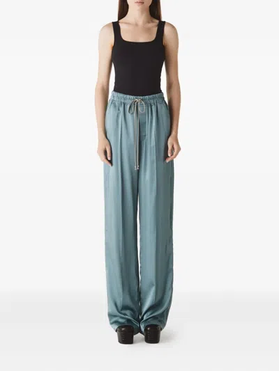 Rick Owens Dietrich Drawstring Trousers In Blue