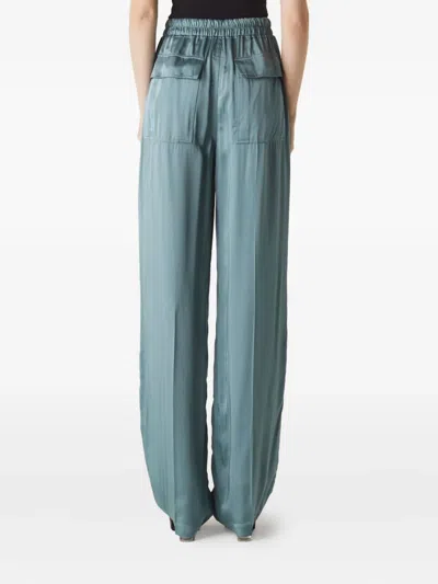 Rick Owens Dietrich Drawstring Trousers In Blue