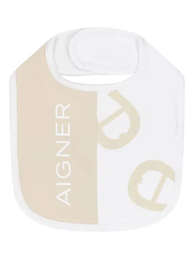 Aigner Logo-print Long-sleeved Babygrow Set In Nude