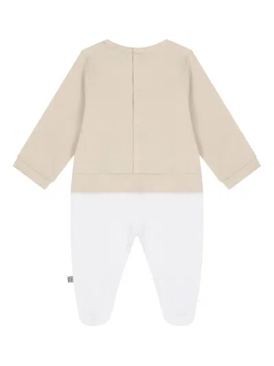 Aigner Logo-print Long-sleeved Babygrow Set In Nude