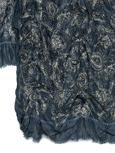 Etro Paisley-print Silk Scarf In Green