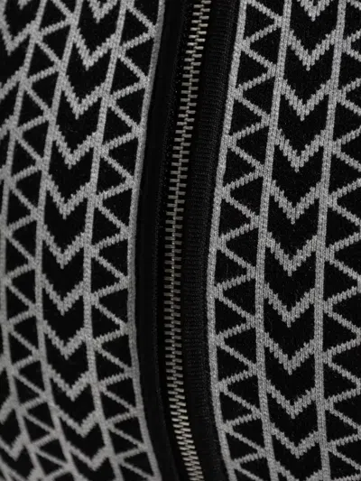 Michael Michael Kors Monogram-pattern Zip-back Skirt In Black