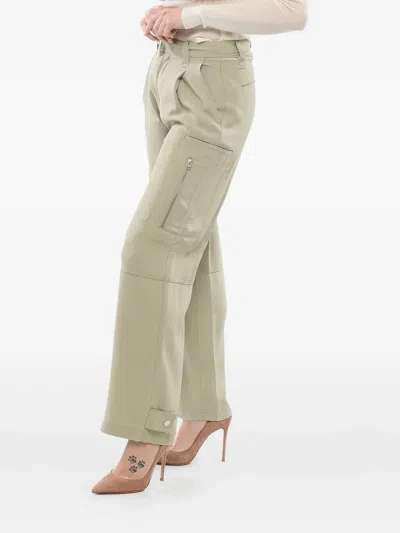 Ami Alexandre Mattiussi Sage Green Acetate Blend Pants In Green