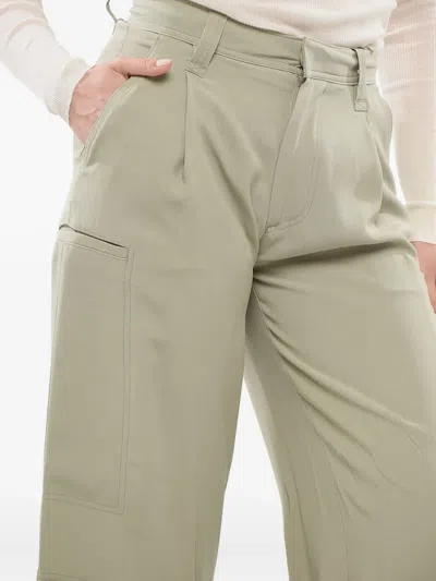 Ami Alexandre Mattiussi Sage Green Acetate Blend Pants In Green