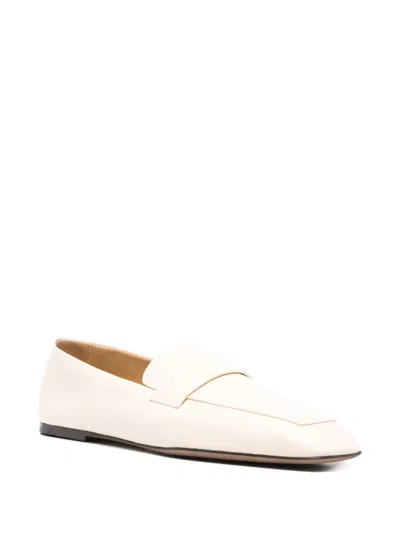 The Row Square-toe Loafers In Neutral