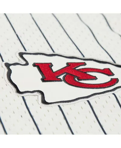 Mitchell & Ness Cream Kansas City Chiefs Final Seconds Vintage Logo Mesh Button-up Shirt In Yellow