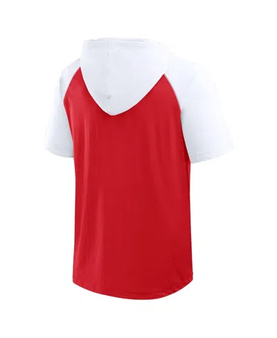 Logo Athletic Men's Red Detroit Red Wings Prime Raglan Short Sleeve Pullover Hoodie