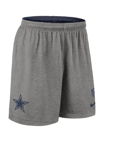 Nike Men's Navy Dallas Cowboys Sideline Reversible Performance Shorts In Multi