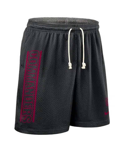 Nike Men's Black Washington Commanders Sideline Reversible Performance Shorts In Gray