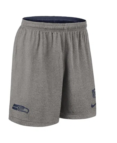 Nike Men's College Navy Seattle Seahawks Sideline Reversible Performance Shorts In Blue