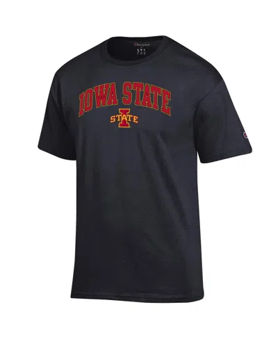 Champion Men's Black Iowa State Cyclones Arched Logo T-shirt In Black