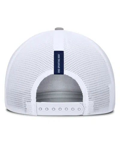 Fanatics Men's Heather Gray Sporting Kansas City Low Block Trucker Adjustable Hat