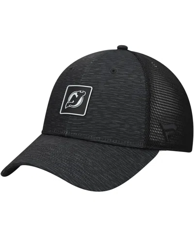 Fanatics Women's Black New Jersey Devils Authentic Pro Adjustable Trucker Hat