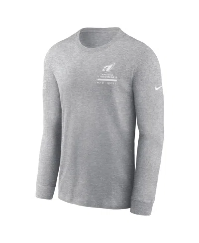Nike Men's Gray Arizona Cardinals Sideline Performance Long Sleeve T-shirt In Gray