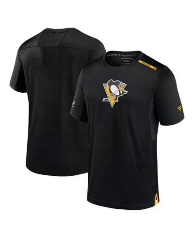 Fanatics Men's Black Pittsburgh Penguins Authentic Pro Performance T-shirt In Black