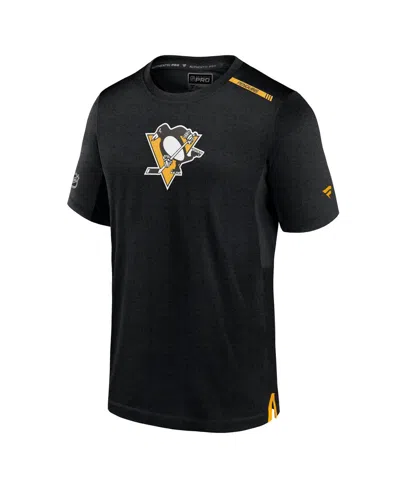 Fanatics Men's Black Pittsburgh Penguins Authentic Pro Performance T-shirt In Black
